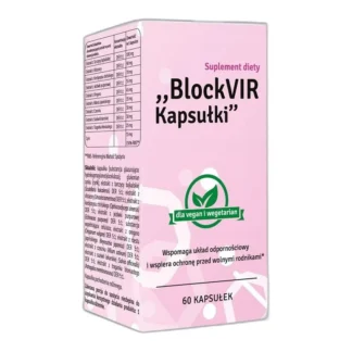 BlockVIR Kapsułki - 60 kaps. PCF tarczyca bajkalska Vilcacora kordyceps — zdjęcie 1