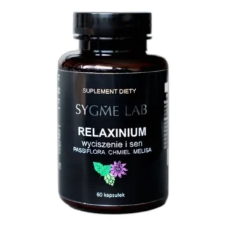 RELAXINIUM - wyciszenie i sen, CHMIEL PASSIFLORA MELISA 60kapsułek vege. — zdjęcie 1