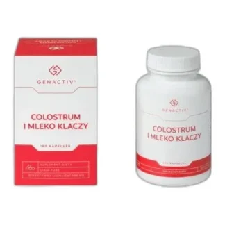 Suplement żywieniowy Genactiv Colostrum i mleko klaczy 180 kapsułek bez cukru — zdjęcie 1