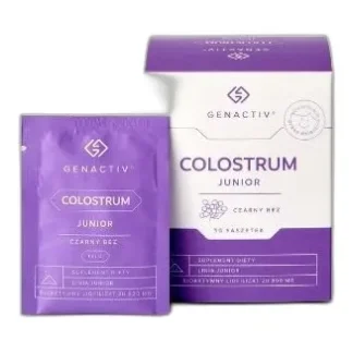 Formuła dietetyczna Genactiv Colostrum Junior czarny bez proszek 30 saszetek — zdjęcie 1